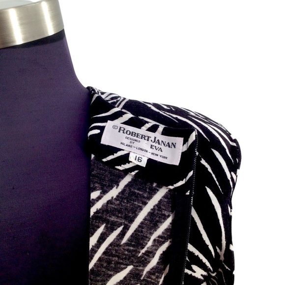 Vintage ROBERT JANAN design by EVA  1980s Black and White Dress - Picture 12 of 12
